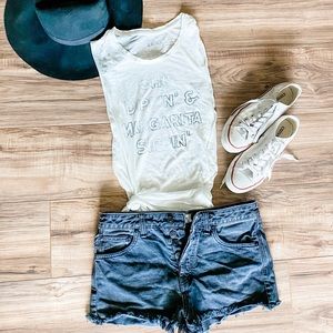 Free People denim cut off shorts